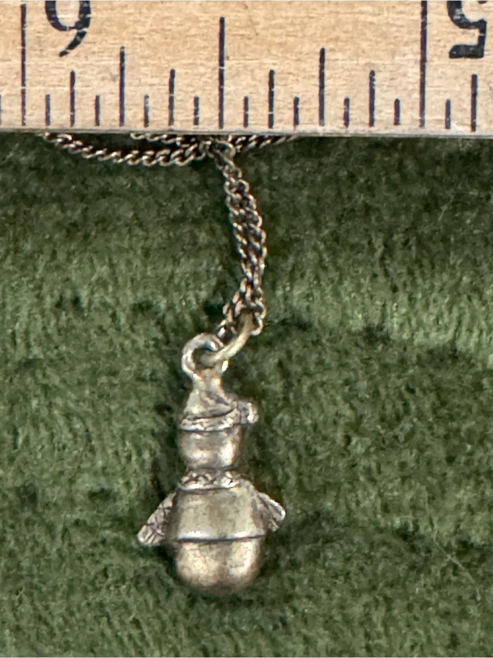 Pier 1 Brass Snowman Pendant Necklace